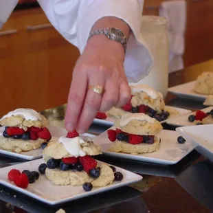 Lavender Shortcakes with Sidhu Farms Berries and home-made creme fraiche