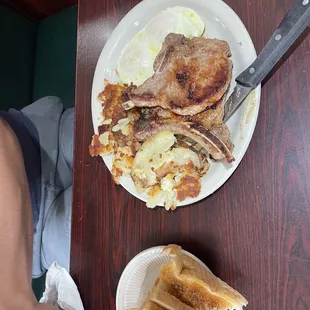 Pork Chops &amp; Two Eggs