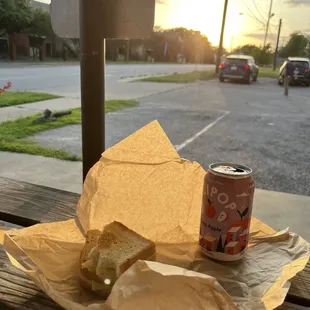 Grilled cheese and a sunset