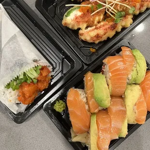 Geisha roll, heart attack, hand rolls