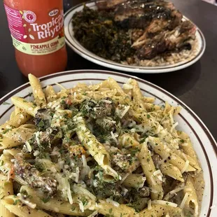 Jerk Chicken and Jerk Chicken Pasta