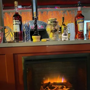 Faux fire place