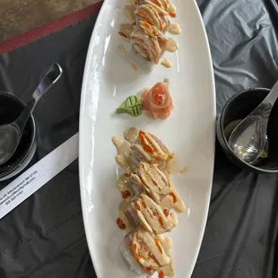 My Sake Roll. Not spicy but yummy!