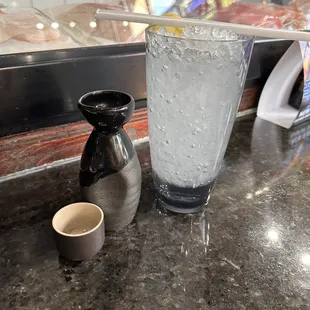 Cold sake &amp; iced water (6/13/2023)
