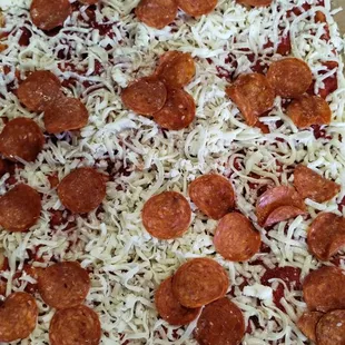 Half tray of pepperoni