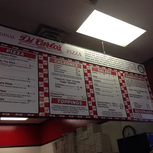pizza, menu