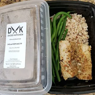 Citrus and Herb Cod with Green Beans