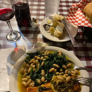 Salmon with a gals of Chianti