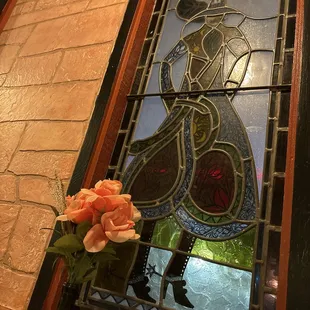 a stained glass window