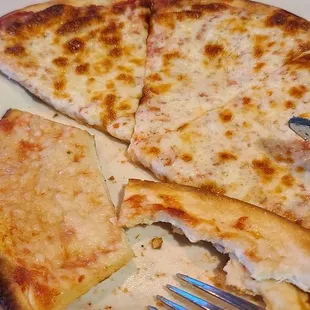 Small Cheese Pizza extra crispy.  I was hungry so I didn&apos;t get a before picture before chowing down.