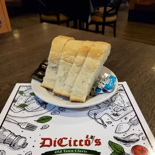 Some free bread  to start, very nice