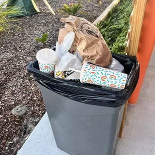 Over flowing trash