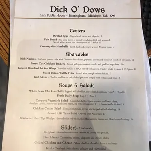 New menu!