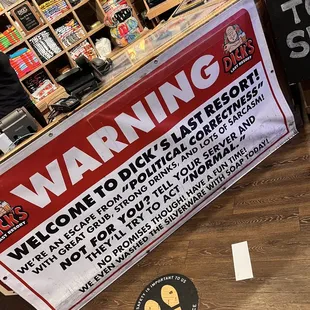 a warning sign