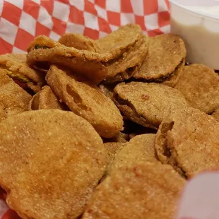Fried pickles! Good appetizer.