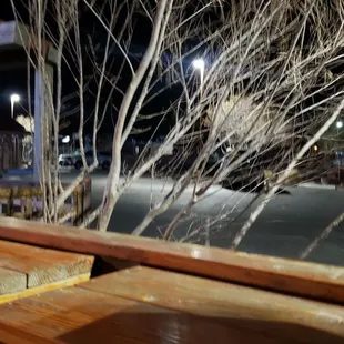 Outdoor seating. Too cold in the winter time.