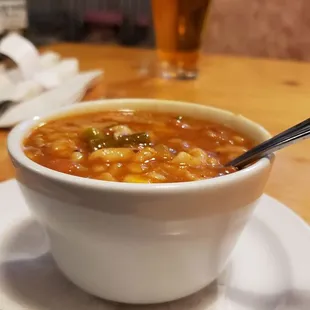 Minestrone soup  very good!