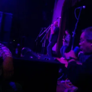a group of people singing