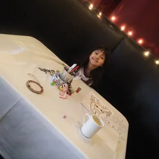 Waiting for our breakfast date. SANTA!