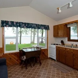 Cabin #1 living/kitchen are facing Lake Florida