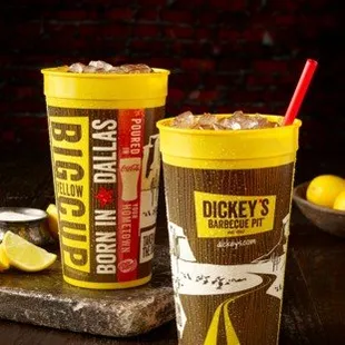 two cups of barbecue pit