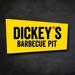a sign for dickey's barbecue pit