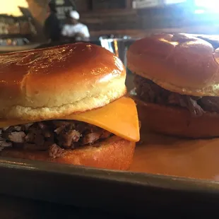 Beef and Cheese - Classic Burger   Smoked Beef Brisket Chopped - Classic Burger