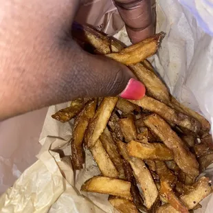 Fries burnt
