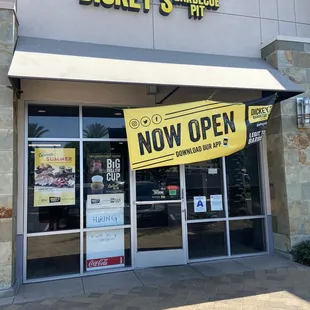 the front of the restaurant