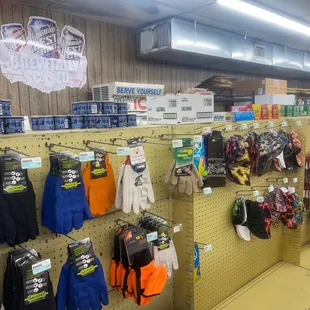 a variety of gloves and gloves