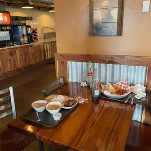 Empty table. We took what we left of our desserts to go.