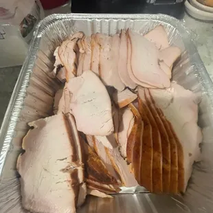 Smoked turkey breast- the kids took a few pieces before I could take a photo lol