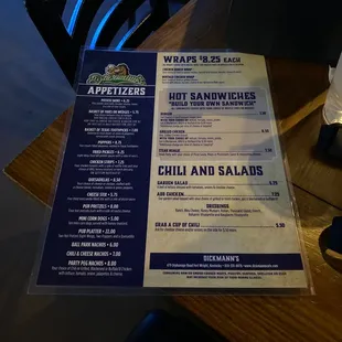 Menu front