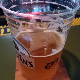 Sam Adams out of a plastic cup. I would expect th is at a county fair. :(