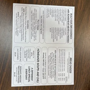 Menu 9/12/21 No Ugly steak sandwich