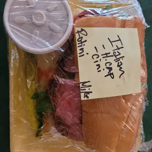 Italian sub sandwich