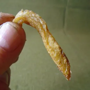 Disappointing - hand cut fries - limp, greasy, under-cooked.