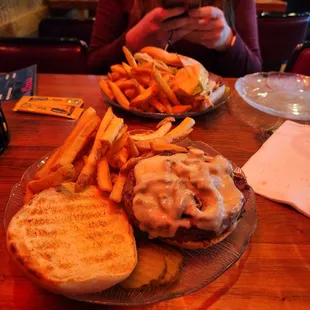 Mushroom Swiss burger