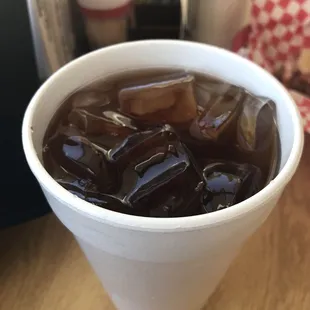 Good dark, strong tea (unsweetened). Just the way I like it!!!! It was Perfect
