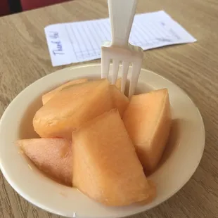 Fresh, ripe cantaloupe (yummy!)