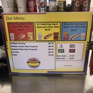 Updated Menu