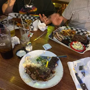 two people eating a meal