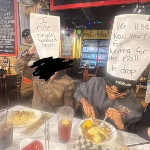 Me with my order and my teacher