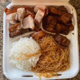 2 choice plate -- Lechon Belly and Adobo