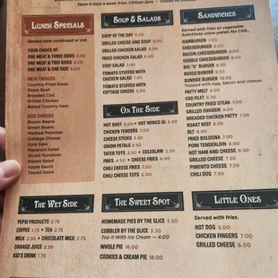 sushi and sashimi, menu