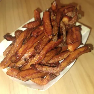 a plate of french fries