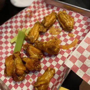 Honey hot and Cajun ranch minus one because we already started (you can get 2 flavors if you order 10)