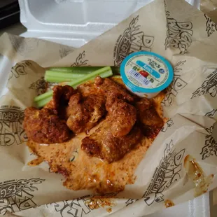 The sauce they claimed has no dairy in it.