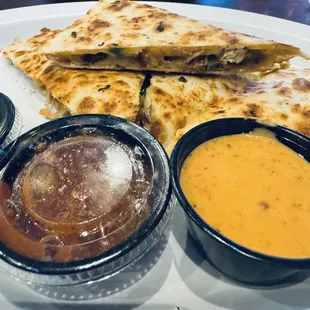 Chicken quesadilla with Pirate sauce - Argh!