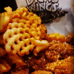 fried chicken and waffles